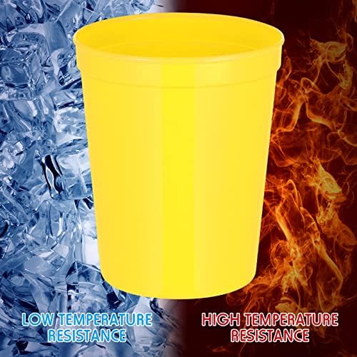 Gerrii 60 Piece 16oz Reusable Plastic Cups for Parties