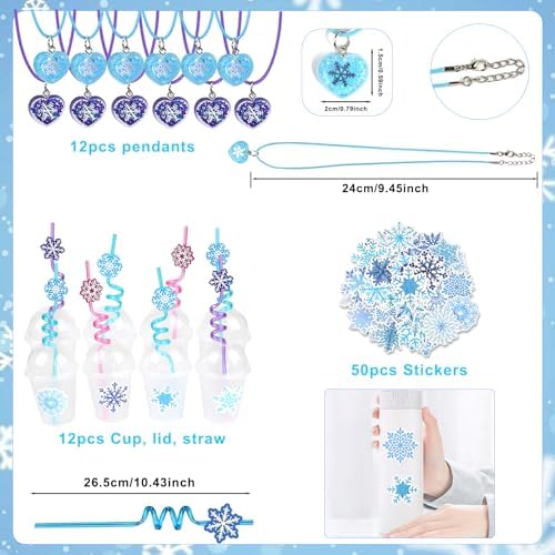 Frozen Party Favors Snowflake Princess Theme 170PCS Set