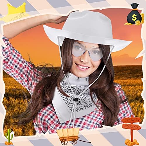 Newcotte 18 Pcs Western Cowboy Hat Set