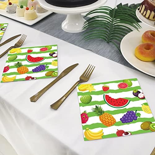 40pcs Fruit Pattern Paper Napkins for Summer Parties