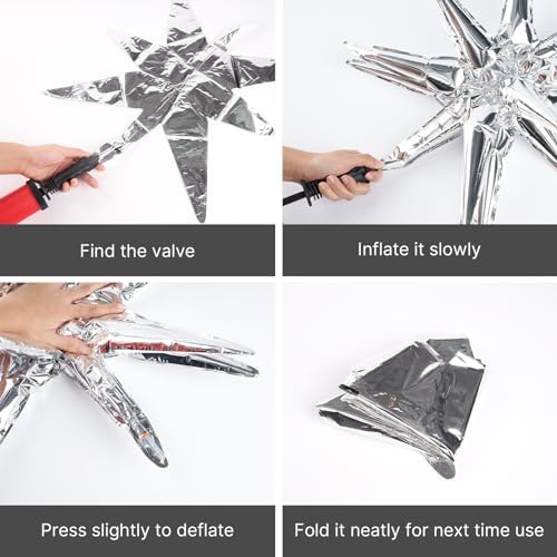 PartyWoo Metallic Silver Balloons 110 pcs Arch Kit