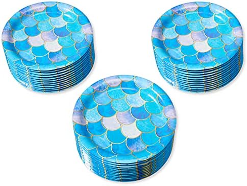 American Greetings Mermaid Plates 36 Count