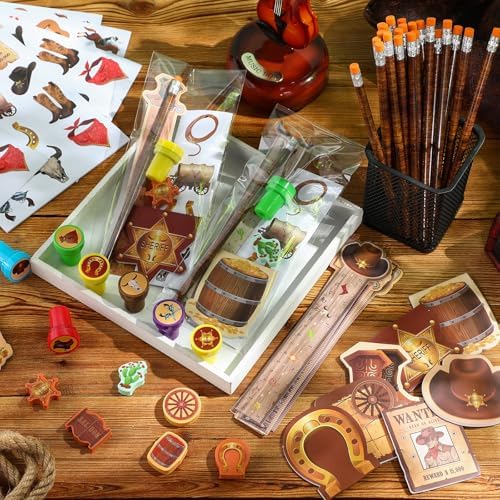 Cholemy Western Cowboy Party Favor Kit 168 Pcs