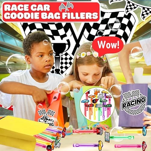 Race Car Party Favors for Kids 24PCS Bubble Wands