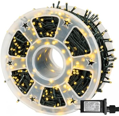 Dazzle Bright 174 Foot LED Christmas String Lights with 8 Modes
