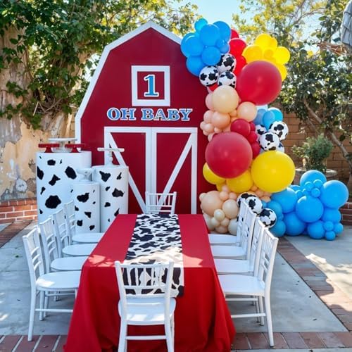 Farm Animal Print Balloons Set 50Pcs 12 Inch Party Decor