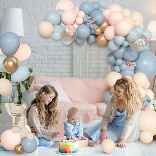 Ouddy Life 157 Pcs Gender Reveal Balloons Arch Kit