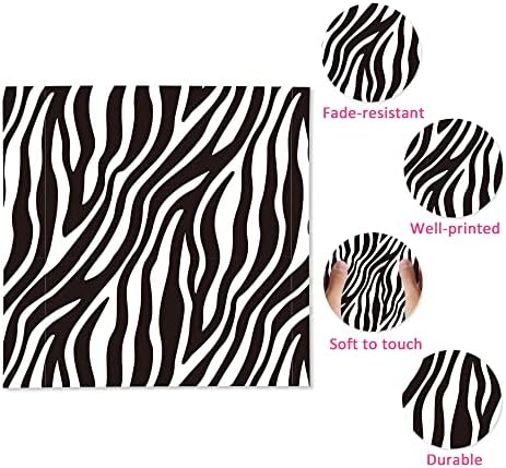 40Pcs Zebra Print Dinner Napkins for Party Supplies
