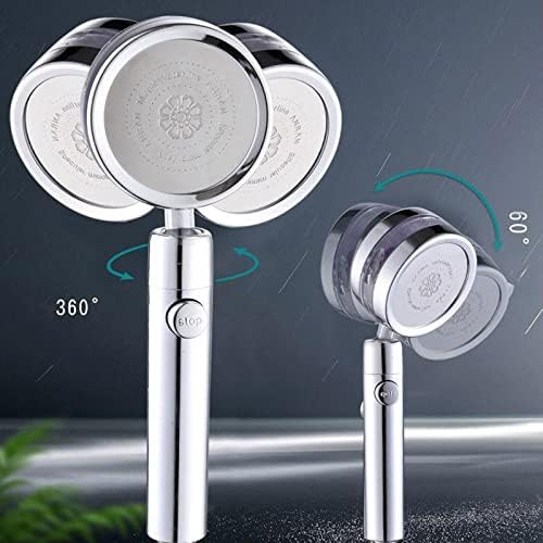 Handheld Showerhead with 360 Rotation and Turbo Fan Technology