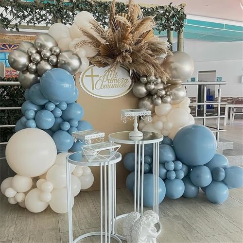 Dusty Blue Balloon Set 60Pcs 12 Inch Birthday Decor