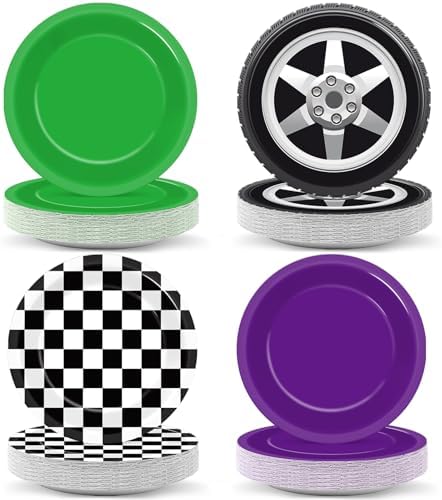 60Pcs Monster Truck Party Plates for Kids