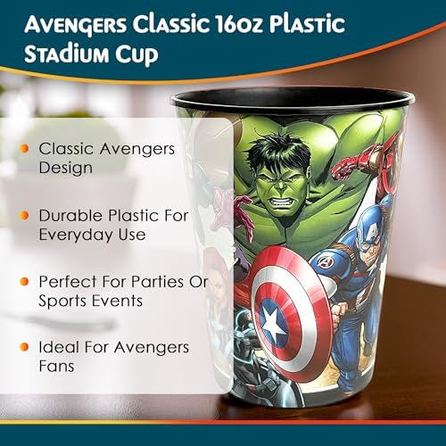 Unique Plastic Stadium Cup 16 Oz Avengers