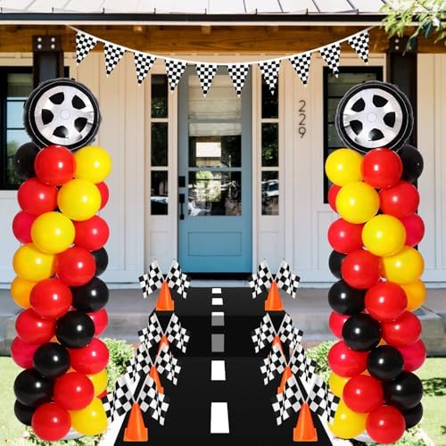 Lunmon 159 Pcs Race Car Party Decorations Set