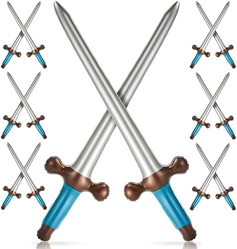 Outus 12 Pcs Inflatable Pirate Swords 24 Inch