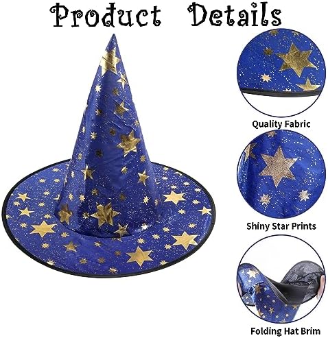 FOIMAS 6 Pack Witch Hats for Kids Halloween