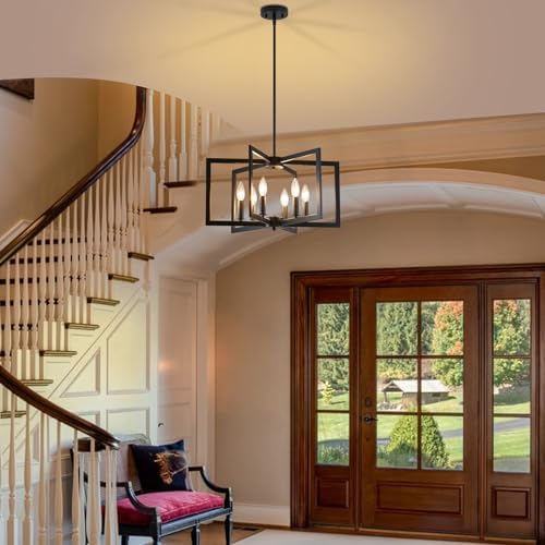 Black Chandelier Dining Room Modern Industrial Metal Lighting Fixture