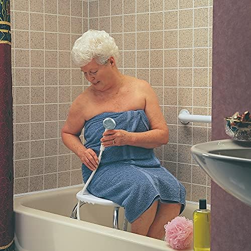 Carex Handheld Shower Head with 84 Hose and Pause Function - White
