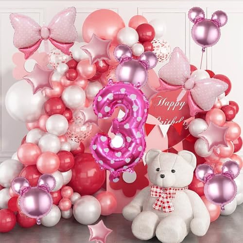 Kaemi 10Pcs Mini Mouse Balloons Party Decor Set