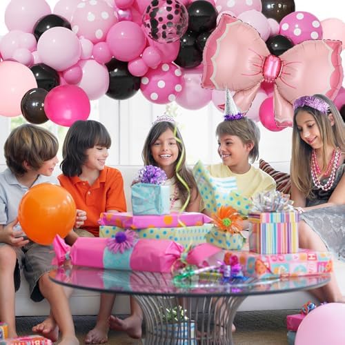Pink Theme Birthday Balloons Garland Arch Kit 143Pcs