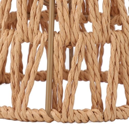 3pcs Boho Rattan Lamp Shades Clip On E14 Bulbs