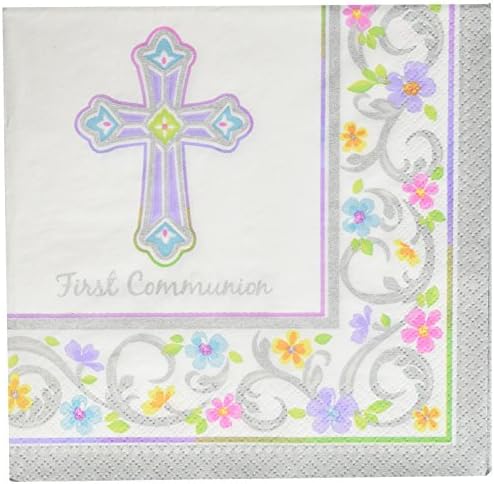 Amscan First Communion White Luncheon Napkins 36 Ct