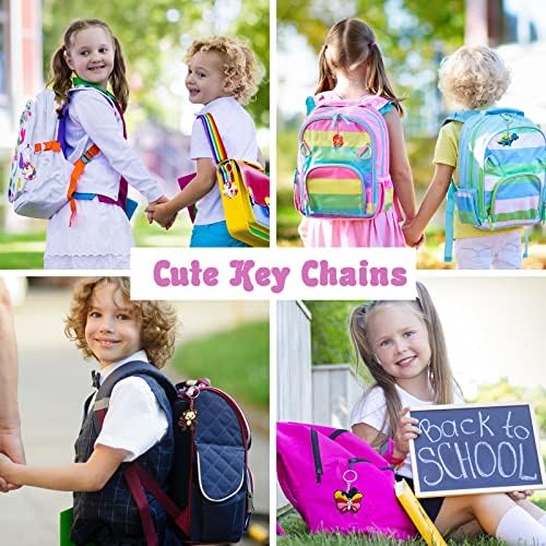 Highergo 120 Pcs Cartoon Keychains Bulk for Kids