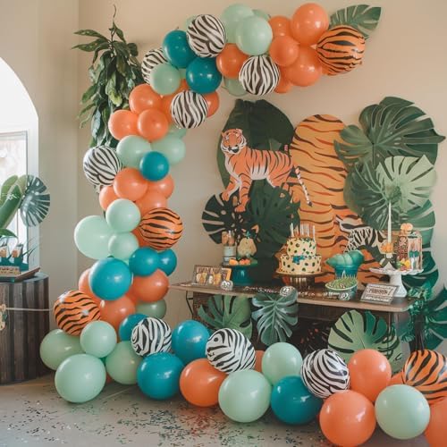 Jungle Balloons 12 Inch 50 Pcs Safari Decorations