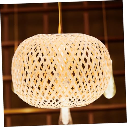 Rustic Wicker Chandelier Lampshade Decor White Basket E27