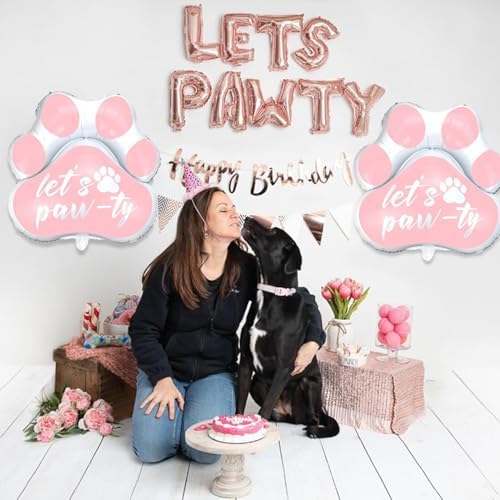 APUXXJUPA Paw Print Balloons 28x26in Dog Party Supplies