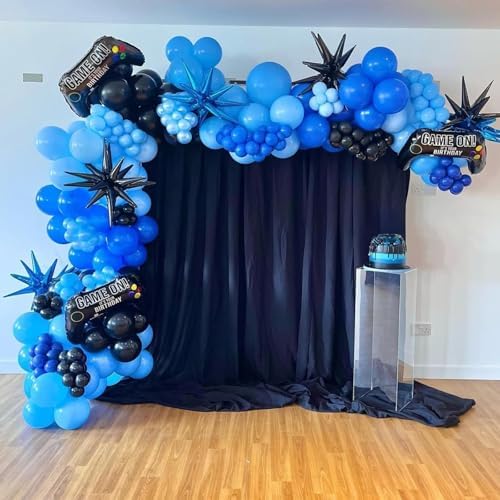 Blue Star Balloons 12 Pack for Birthday Party Decor
