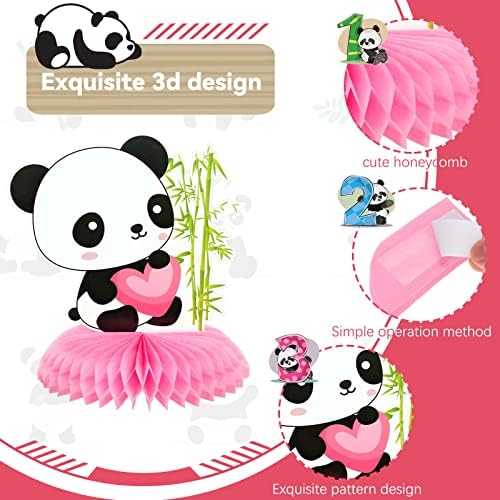 11 Piece Panda Decor Centerpieces for Birthday Party