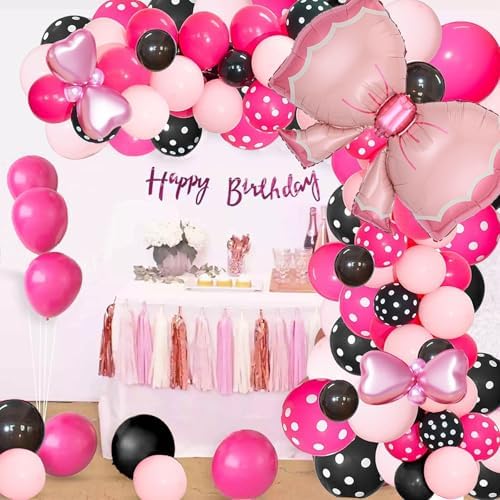 Pink Theme Birthday Balloons Garland Arch Kit 143Pcs