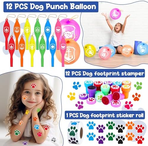75PCS Dog Paw Party Favor Pack for Kids