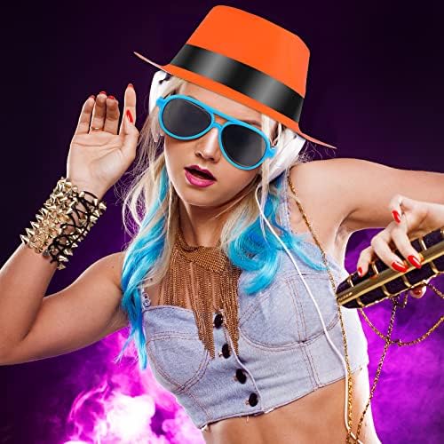 Jecery 48 Pcs Neon Party Supplies Hats and Sunglasses