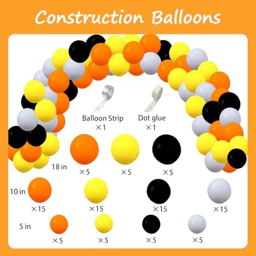 339 PCS Construction Birthday Party Supplies for 20 Guests