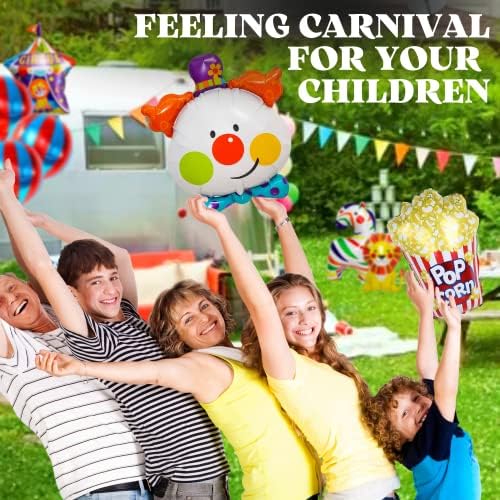 BOGAZNET 9PCS Carnival Foil Balloons Party Decorations