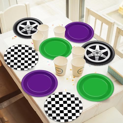 60Pcs Monster Truck Party Plates for Kids