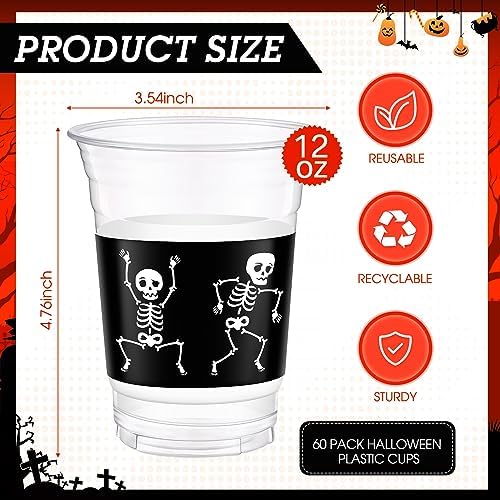 Sliner Halloween 12 oz Blood Skeleton Cups 60 Pcs Party Favors