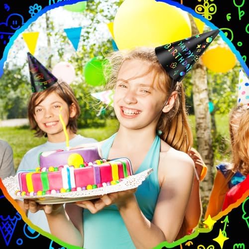 Lewtemi 108 Pcs DIY Scratch Party Hats Set