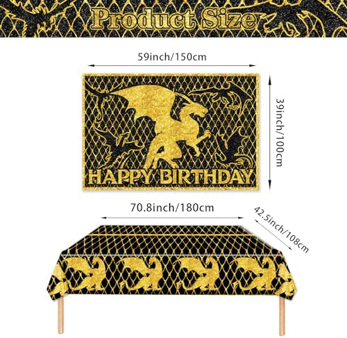 Heidaman Dragon Birthday Party Decorations Set
