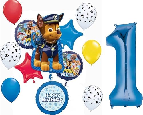 Anagram Paw Pups on Patrol Birthday Balloon Decorations 13pc