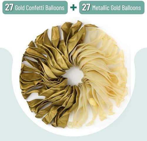 Mr Pen Metallic Gold Balloons 12 Inch 54 Pack