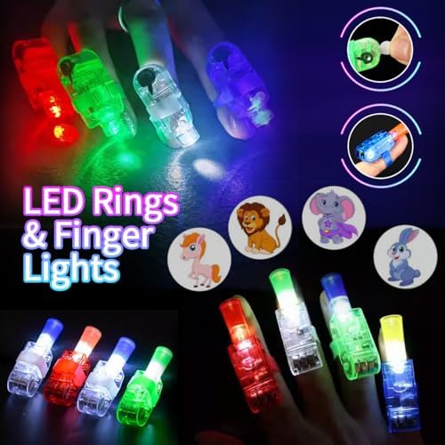JOJUJB 290PCS Glow in the Dark Party Supplies for Kids and Adults
