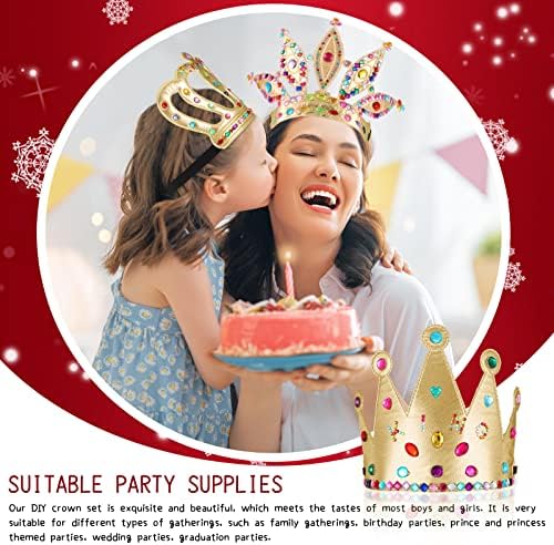 Civaner 17 Pcs Princess Party Crowns DIY Craft Kit