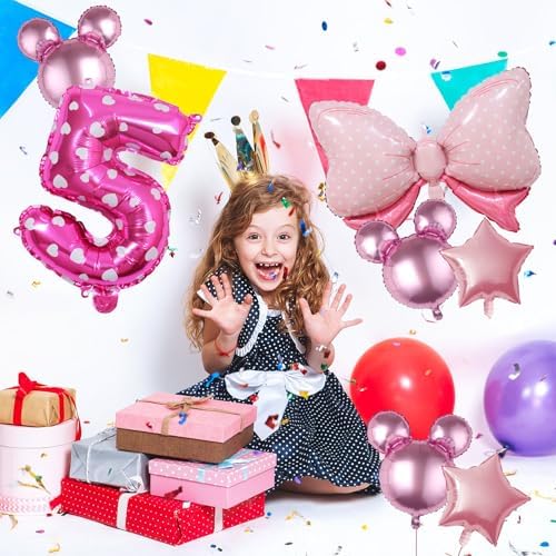 Kaemi 10Pcs Mini Mouse Balloons Party Decor Set