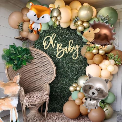 Woodland Animal Balloons Garland Arch 138Pcs