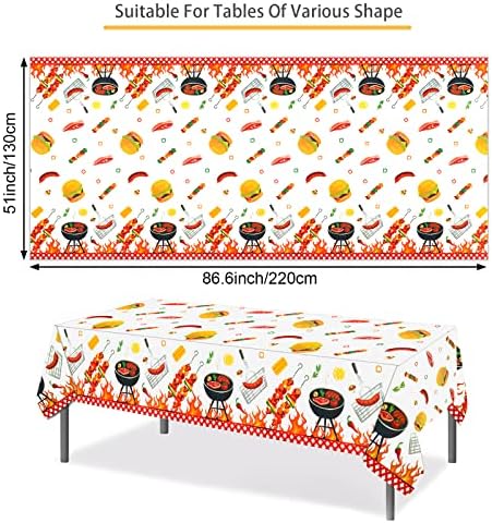 PHOGARY 3 Piece BBQ Table Covers for Parties