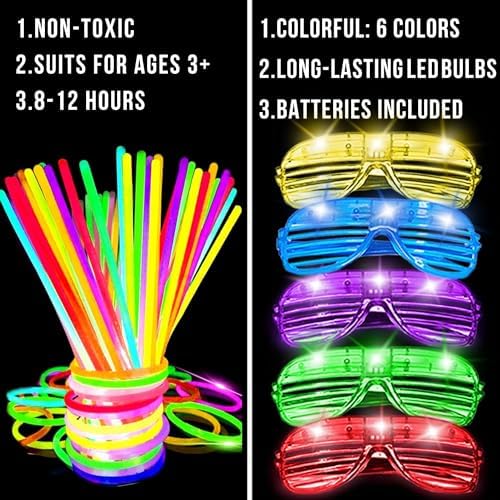 125 Pack Glow in the Dark Party Supplies