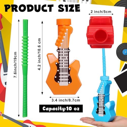 Tanlade 12 Pcs Electric Guitar Cups with Straws