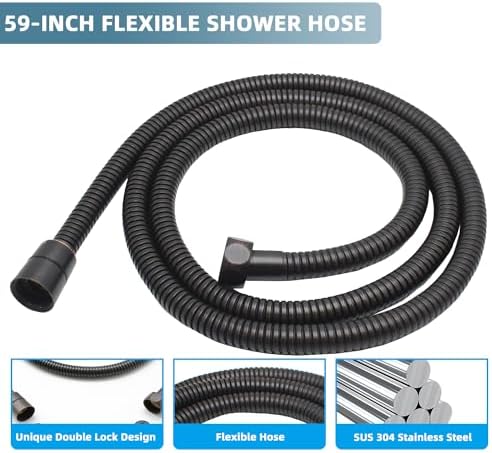 Solid Brass Handheld Shower Head with Adjustable Hose Set